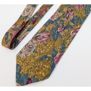Vintage Ermenegildo Zegna Tie Mens Floral Print Multi Italy Classic‎ Old Money